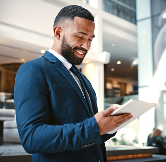 Core Services Man on ipad