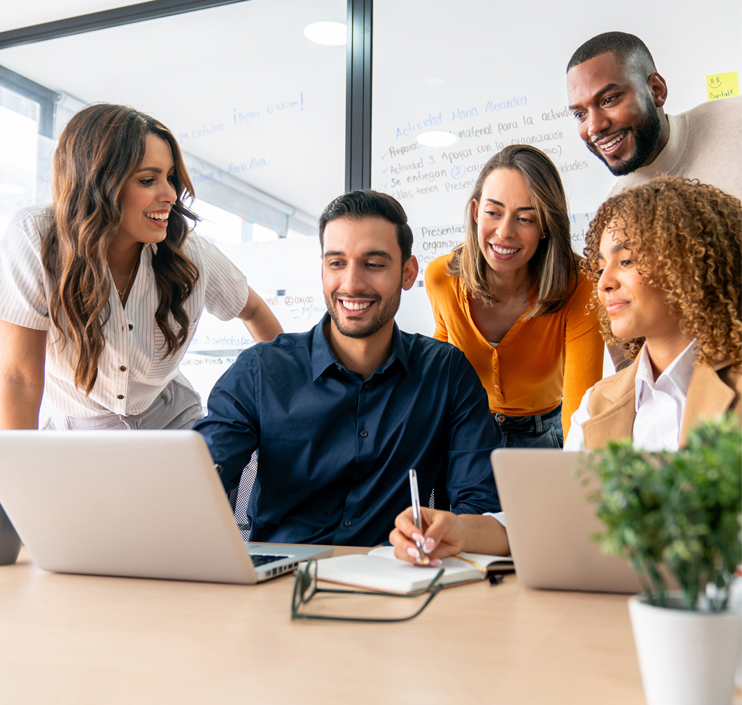 Staff discussing services